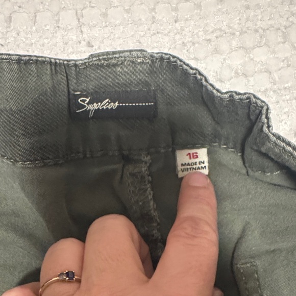 Supplies Olive Camo Women's Cargo Shorts. 16 - Picture 2 of 3